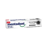 MENTADENT WHITE SYSTEM CHARCOAL 75 ML