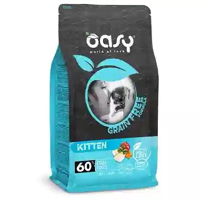 OASY DRY CAT GRAIN FREE KITTEN PESCE 1,5 KG