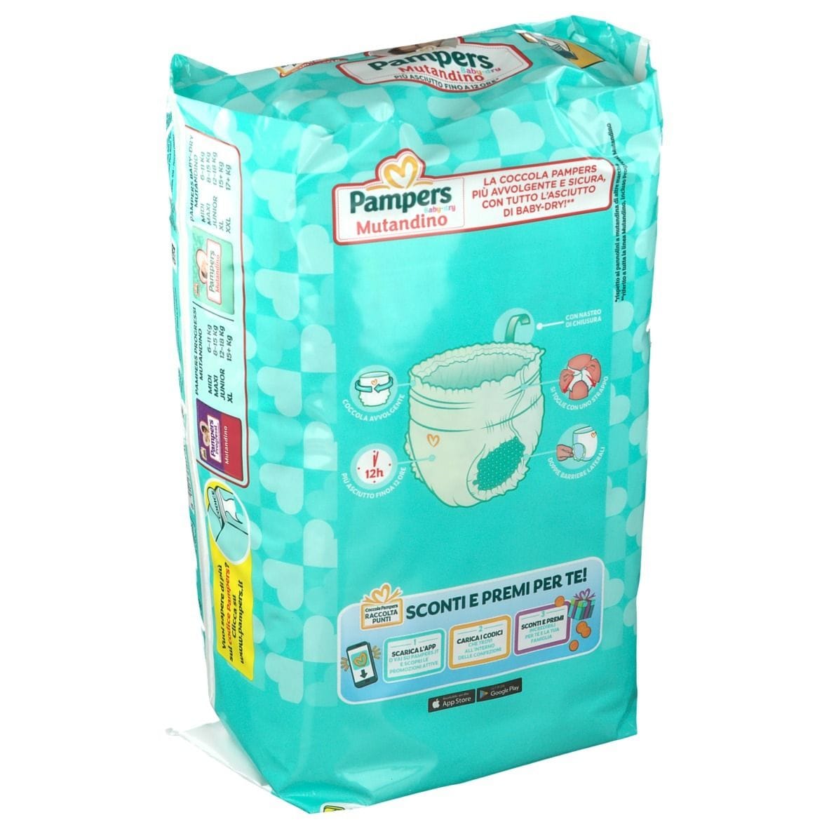 PANNOLINO A MUTANDINA PAMPERS BABY DRY JUNIOR SMALL PACK 14 PEZZI