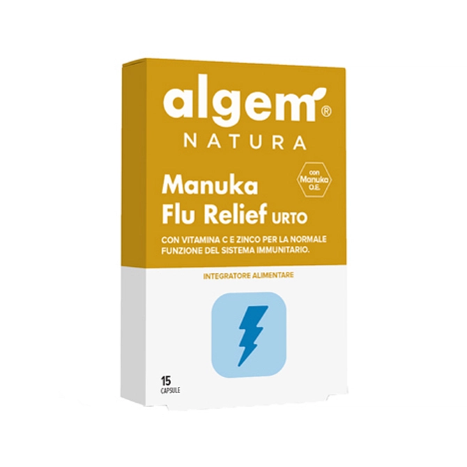 Algem Manuka Flu Relief Urto 15 Capsule