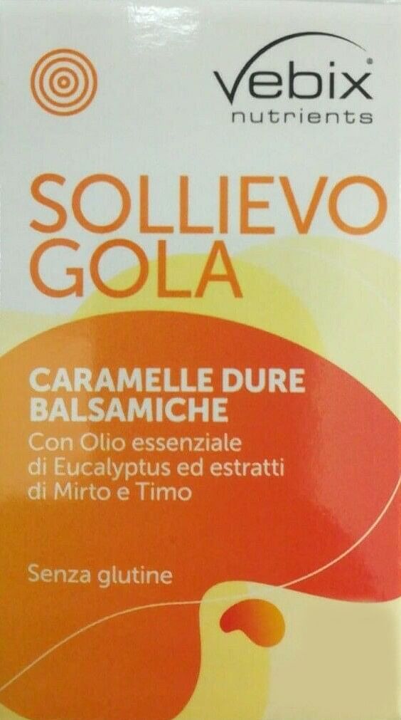 Vebix Nutrients Sollievo Gola 36 Pastiglie Balsamiche