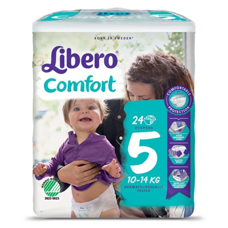 Libero Comfort 5 Pannolino Per Bambino Taglia 10 14 Kg 24 Pezzi