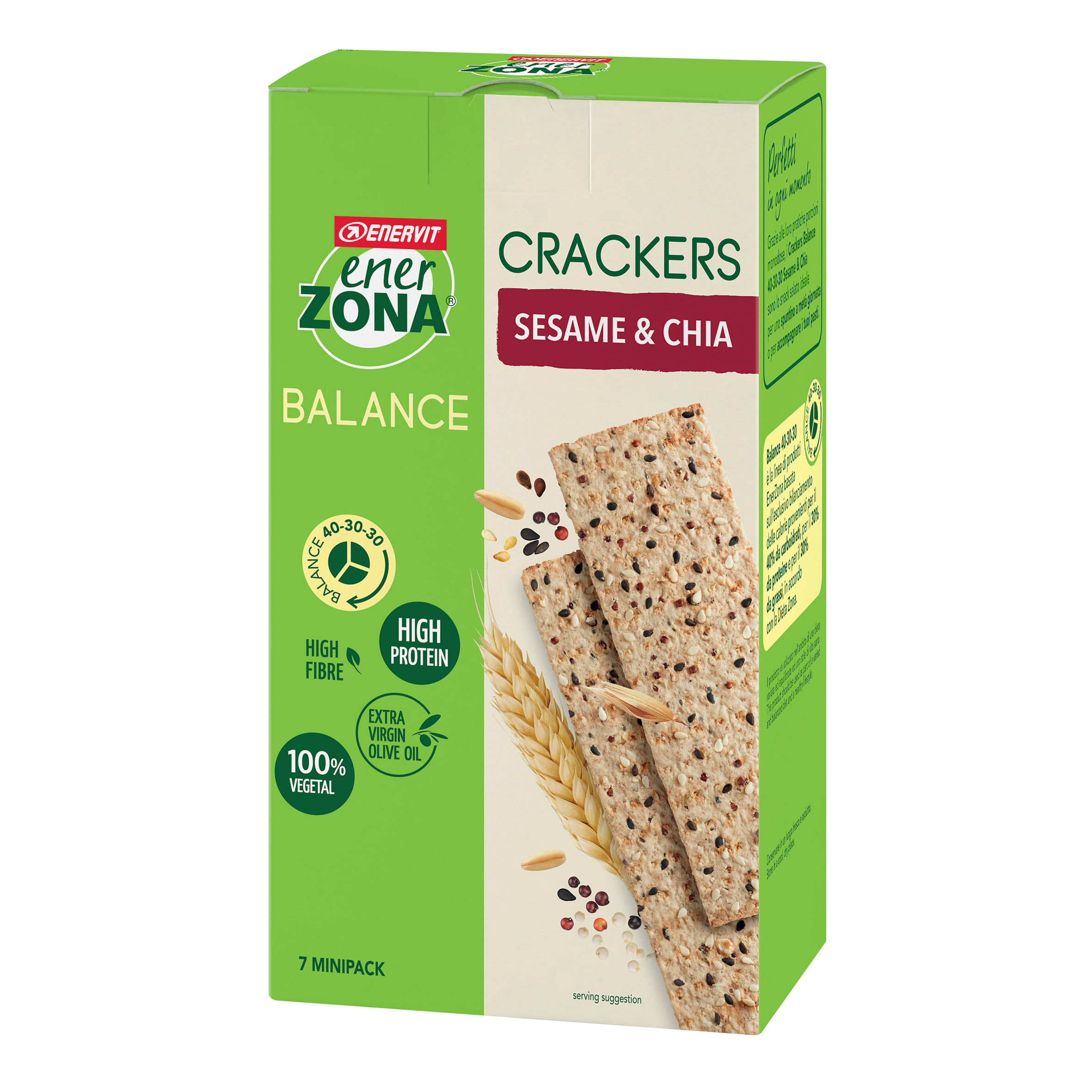 Enerzona Crackers Sesame & Chia 25 G