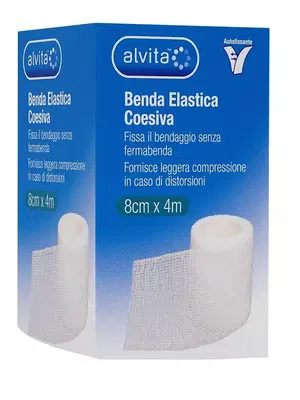 BENDA ELASTICA AUTOADESIVA ALVITA 8X4CM BENDA ELASTICA AUTOADESIVA ALVITA 8X4CM