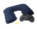 SET DA VIAGGIO 1 CUSCINO GONFIABILE + 1 TAPPI AURICOLARI + 1 MASCHERINA RIPOSO