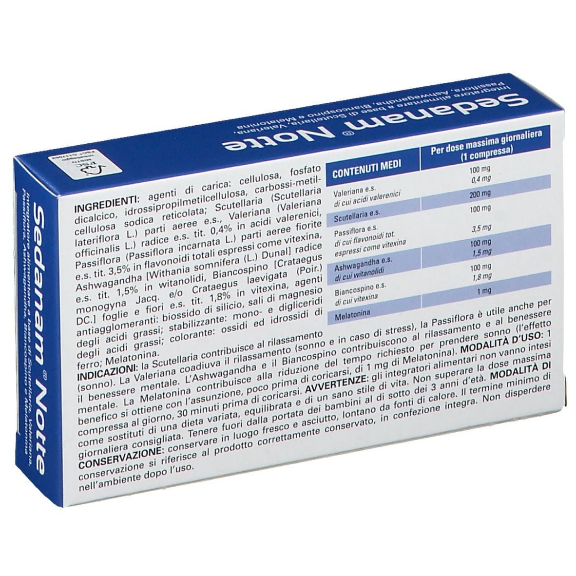 SEDANAM NOTTE 30 COMPRESSE