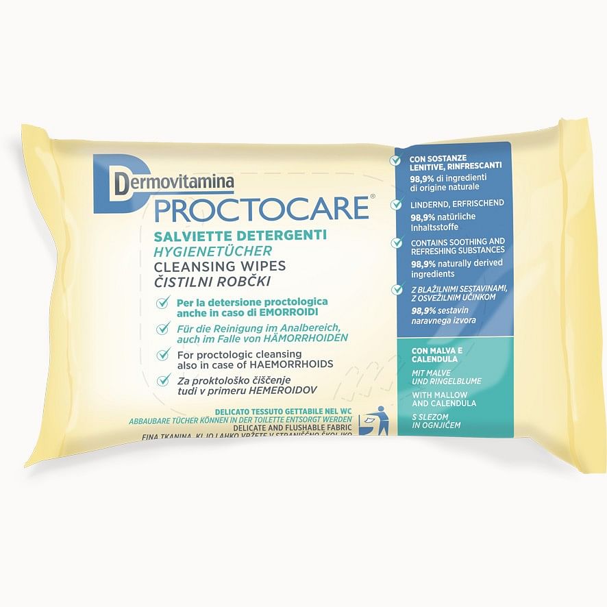 Dermovitamina Proctocare Salviette Detergenti 15 Pezzi