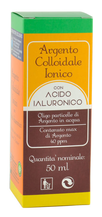 FLACONE DI ARGENTO COLLOIDALE E ACIDO IALURONICO 50 ML