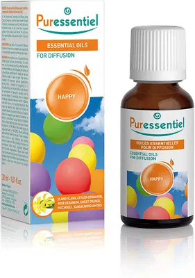 PURESSENTIEL MISCELA HAPPY ECOCERT MISCELA PER DIFFUSIONE HAPPY CERTIFICATA ECOCERT 30 ML PURESSENTIEL MISCELA HAPPY ECOCERT MISCELA PER DIFFUSIONE HAPPY CERTIFICATA ECOCERT 30 ML
