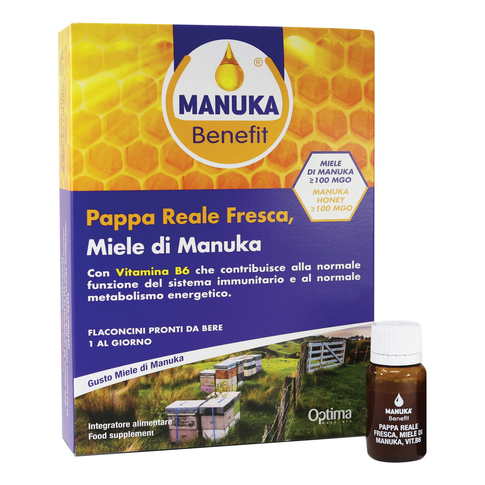 MANUKA BENEFIT PAPPA REALE MANUKA VITAMINA B6 10 FLACONCINI 10 ML