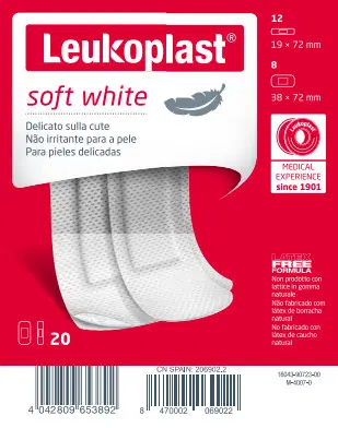 LEUKOPLAST SOFT WHITE 20 PEZZI ASSORTITI LEUKOPLAST SOFT WHITE 20 PEZZI ASSORTITI