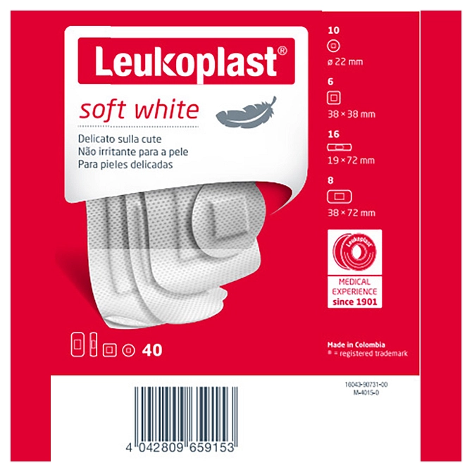 Leukoplast Soft White 40 Pezzi Assortiti