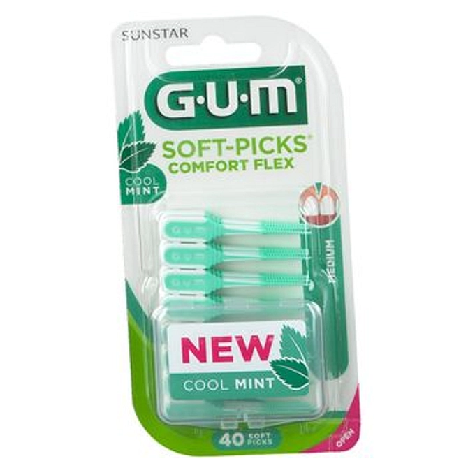 Gum Soft Pick Comfort Flex Cool Mint Regular Scovolini 40 Pezzi