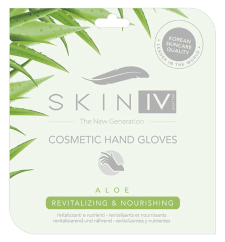 SKIN IV GUANTI ALOE MASCHERA COREANA MONOUSO RIVITALIZZANTE NUTRIENTE 27 G
