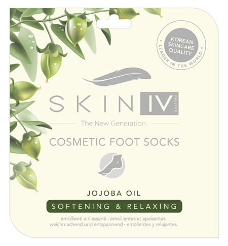 SKIN IV CALZINI OLIO JOJOBA MASCHERA COREANA MONOUSO EMOLLIENTE E RILASSANTE 31 G