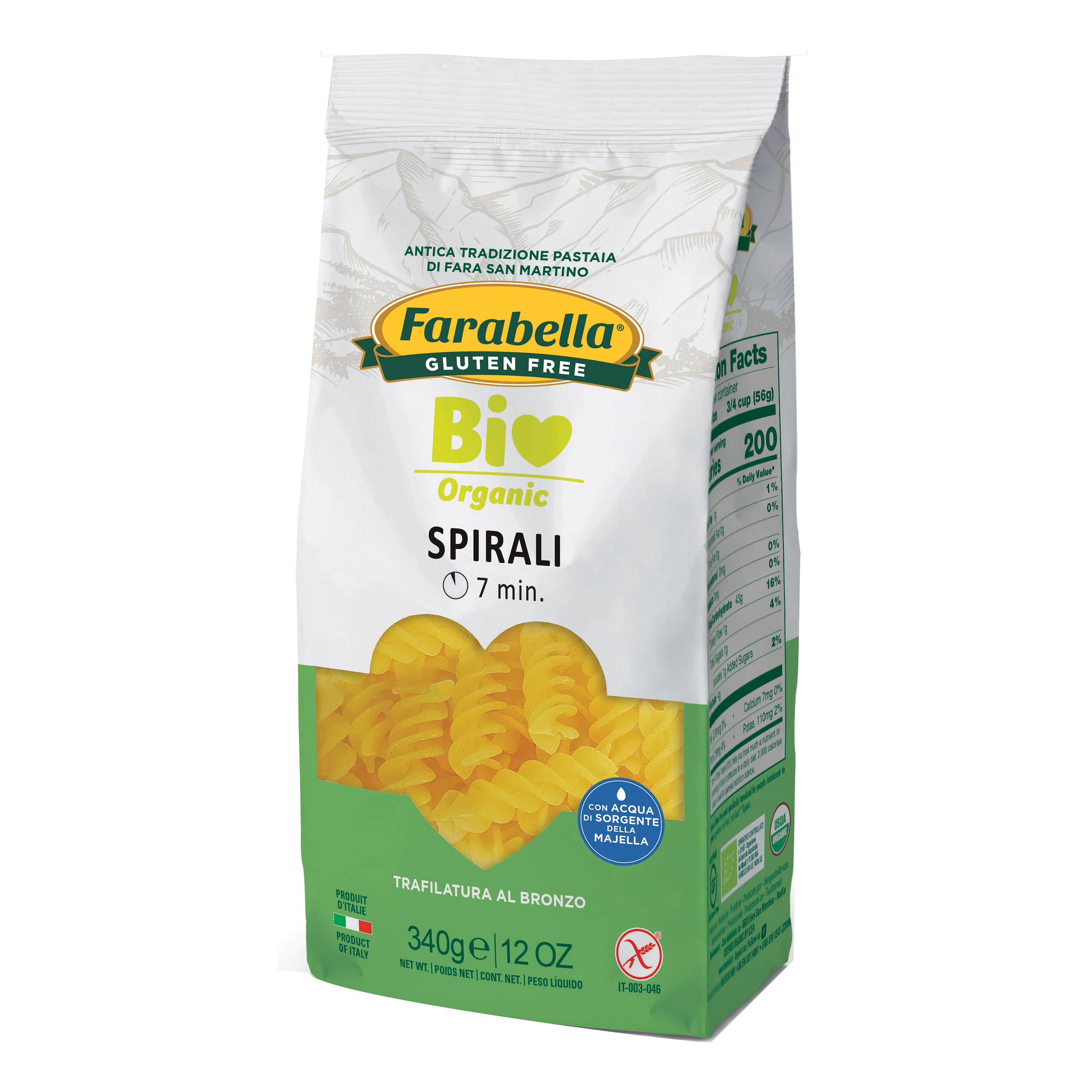 Farabella Bio Spirali Mais Riso 340 G