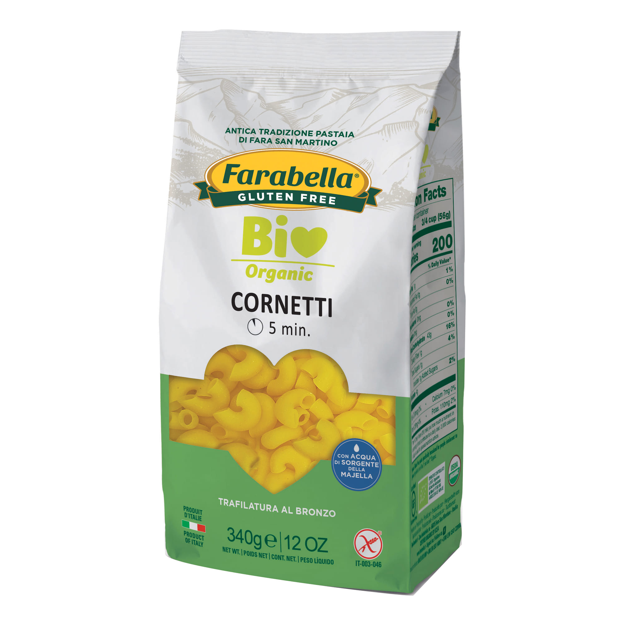 Farabella Bio Cornetti Mais Riso 340 G