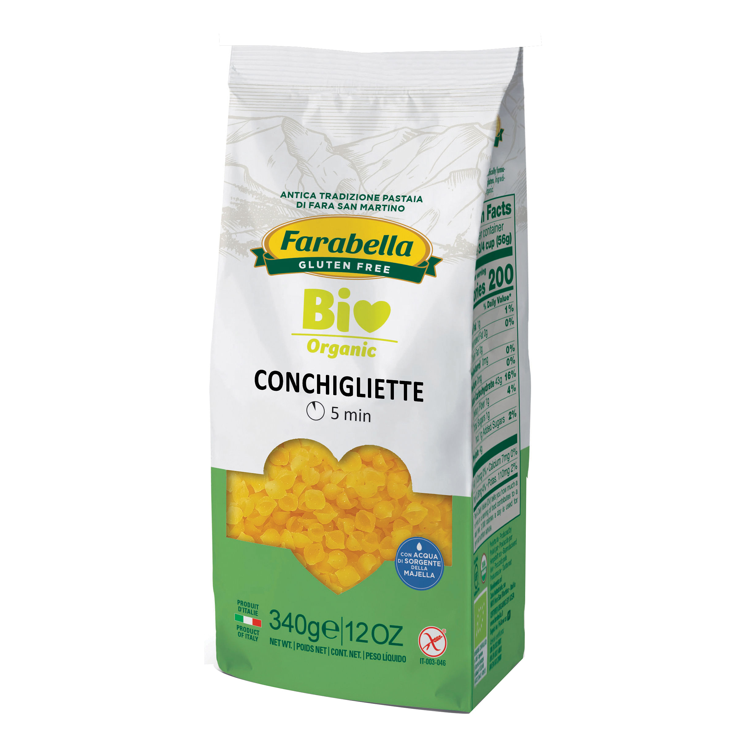 Farabella Bio Conchigliette Mais Riso 340 G