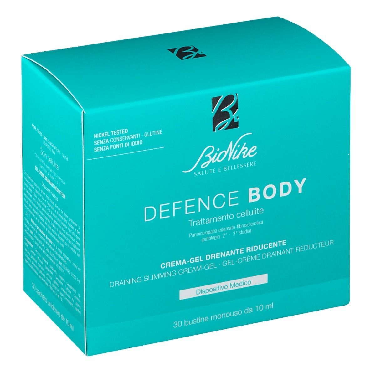 DEFENCE BODY TRATTAMENTO CELLULITE CREMA GEL DRENANTE RIDUCENTE 30 BUSTINE DA 10 ML