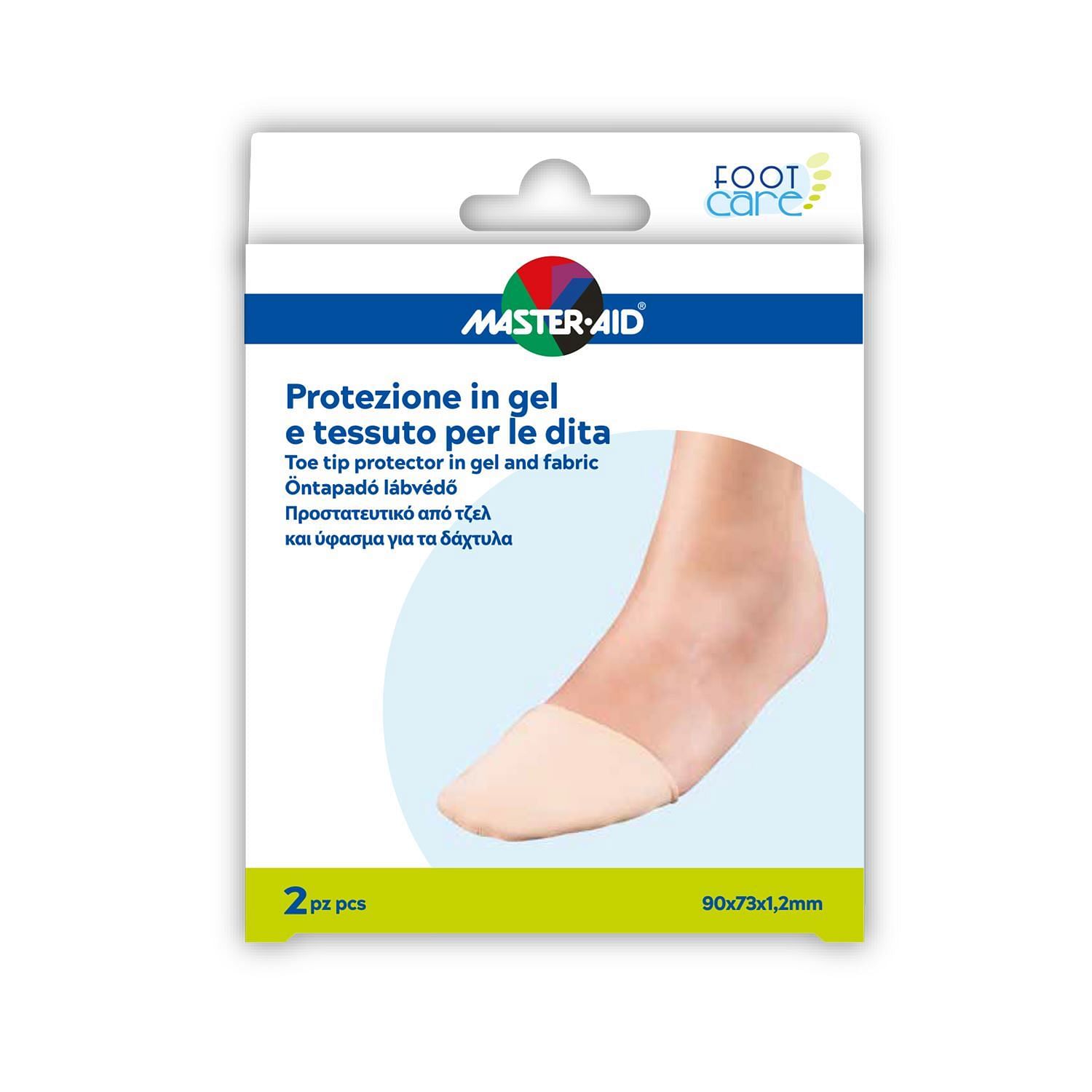 Protezione In Gel E Tessuto Master Aid Footcare Punta Dei Piedi 2 Pezzi C16 1000farmacie