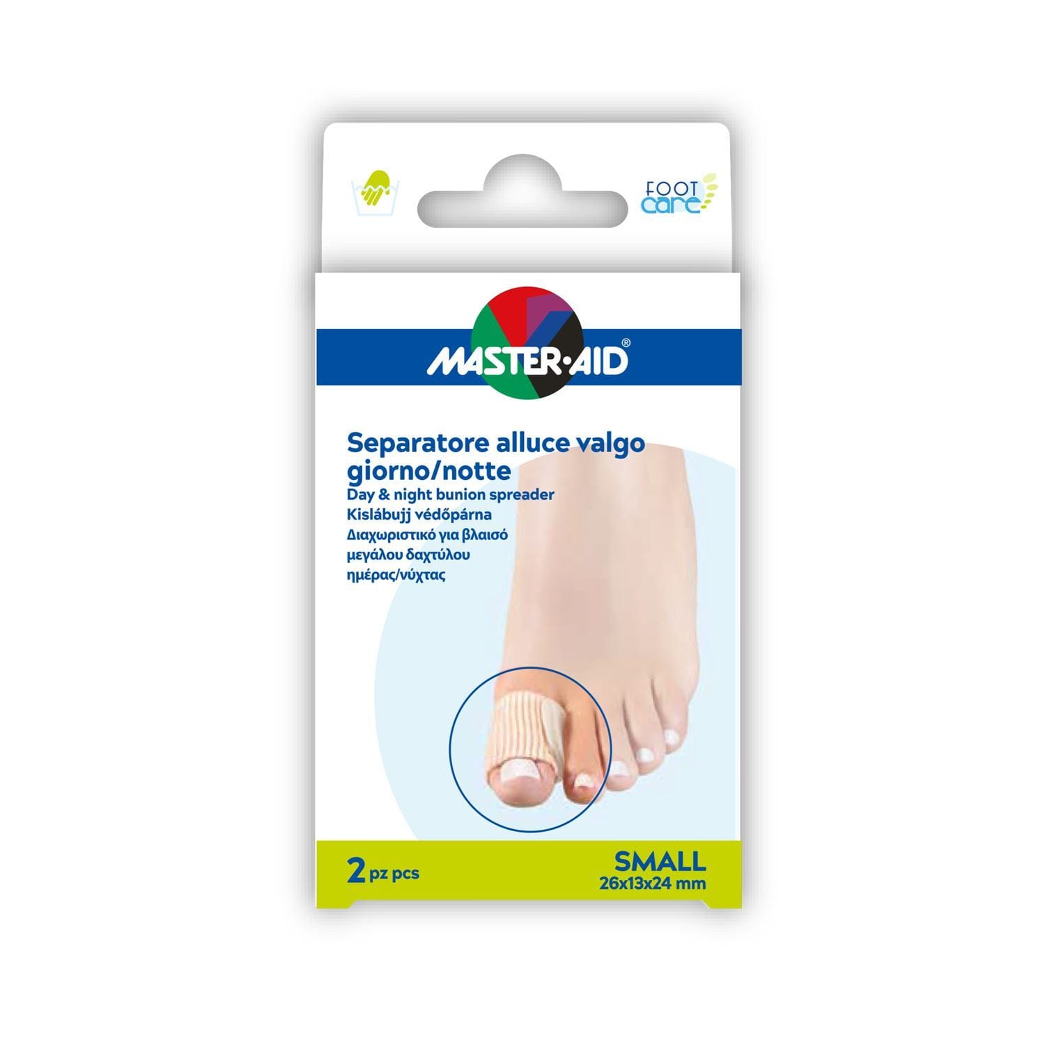 DIVARICATORE ALLUCE GIORNO/NOTTE MASTER-AID FOOTCARE SMALL 2 PEZZI D11