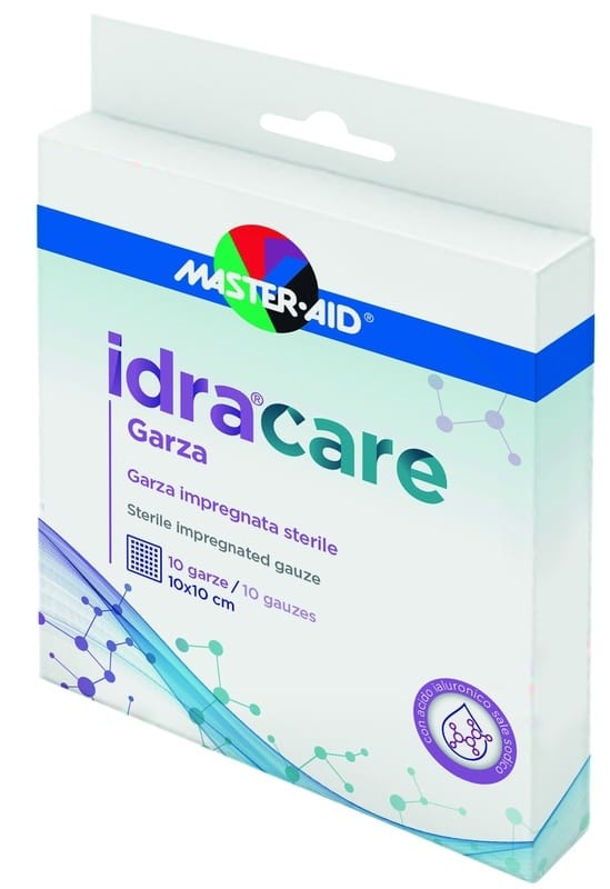MASTER AID Idracare Garza Impregnata Sterile 10x10cm, 10 Garze