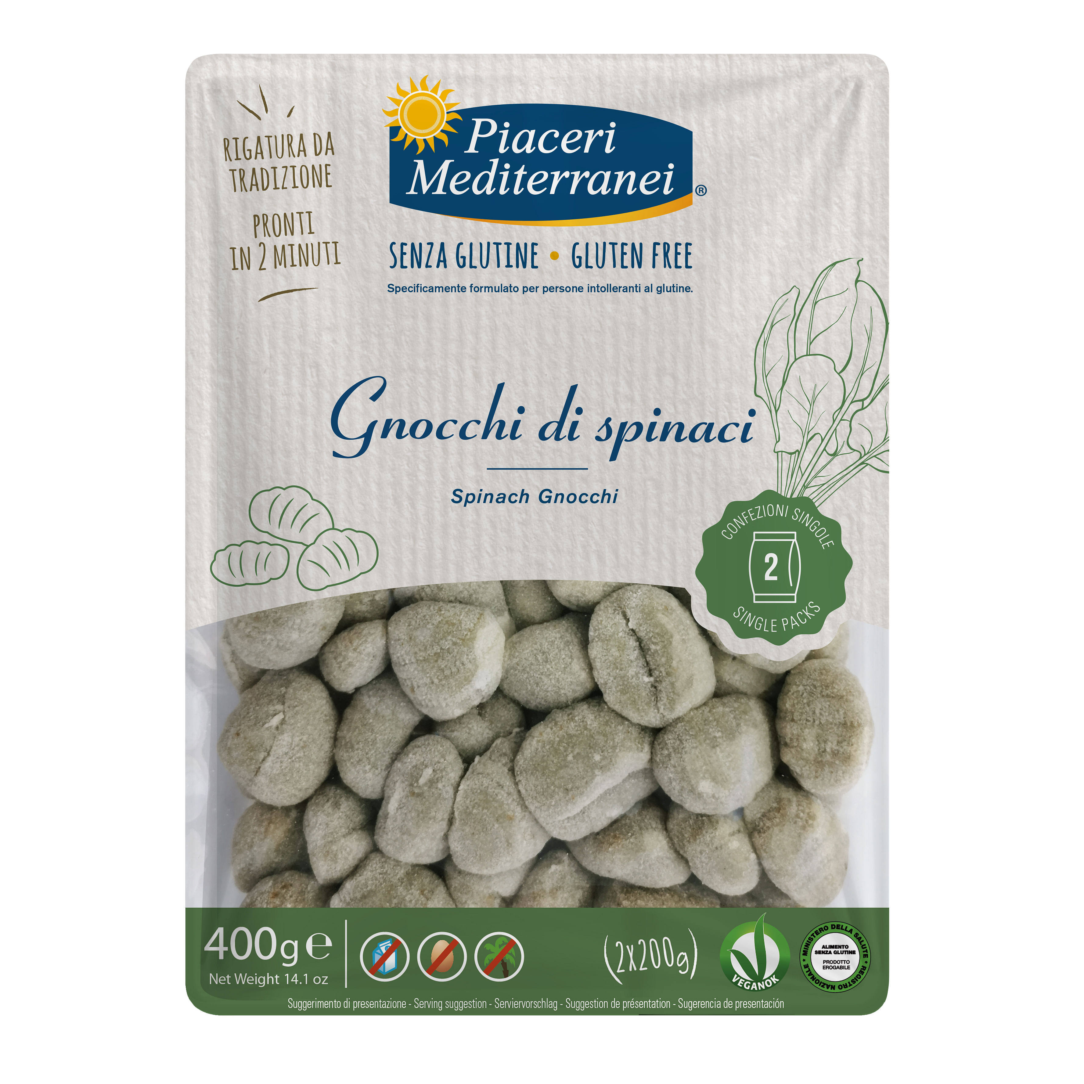 Piaceri Mediterranei Gnocchi Di Spinaci 400 G