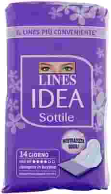 LINES IDEA ASSORBENTE SOTTILE RIPIEGATO CON ALI 14 PEZZI