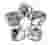 BJT984 ORECCHINI CRYSTAL OLEANDER STAINLESS STEEL