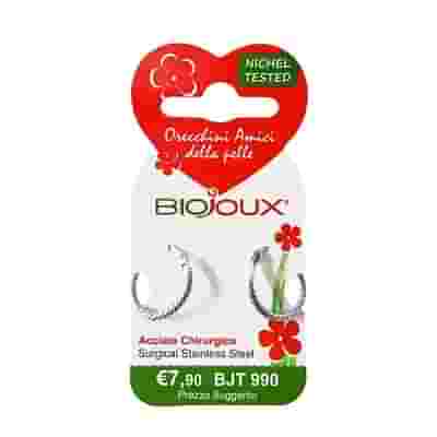 BJT990 ORECCHINI BRAIDED HOOP STAINLESS STEEL
