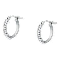 BJT991 ORECCHINI CRYSTAL HOOP GOLD PLATED