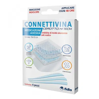 CEROTTO CONNETTIVINA HITECH 10 X 10 CM 4 PEZZI CEROTTO CONNETTIVINA HITECH 10 X 10 CM 4 PEZZI
