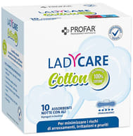 PROFAR LADY CARE ASSORBENTI BIO NOTTE CON ALI 10 PEZZI