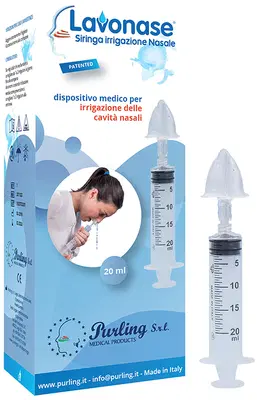 LAVONASE IRRIGAZIONE NASALE NON STERILE SIRINGA 20 ML + LUER-LOCK CON CAPPUCCIO + UGELLO NASALE CON RACCORDO LUER-LOCK + PERFORATORE CON VALVOLA NON RITORNO CON TAPPO LAVONASE IRRIGAZIONE NASALE NON STERILE SIRINGA 20 ML + LUER-LOCK CON CAPPUCCIO + UGELLO NASALE CON RACCORDO LUER-LOCK + PERFORATORE CON VALVOLA NON RITORNO CON TAPPO