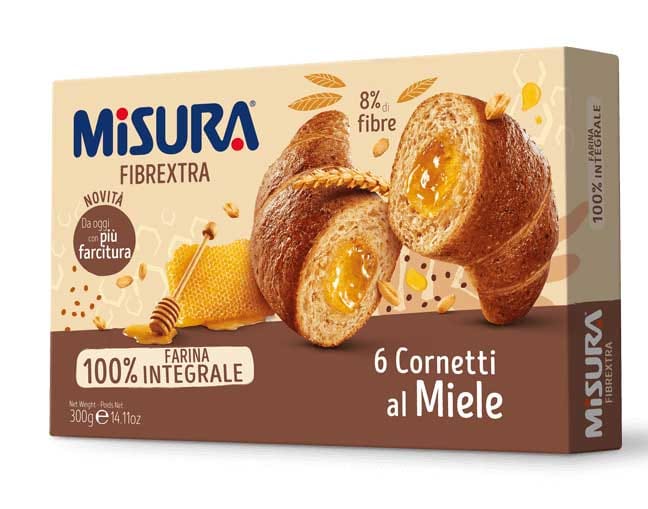 Misura Cornetti Fibre Extra Miele 6 Pezzi