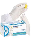 GUANTO VINILE STRETCH SENZA POLVERE BIANCO OPACO AMBIDESTRO S 100 PEZZI