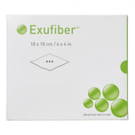 MEDICAZIONE ASSORBENTE IN FIBRE GELIFICANTI EXUFIBER 10x10 CM 10 PEZZI