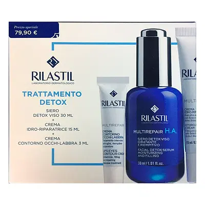 RILASTIL DETOX 1 MULTIREPAIR SIERO HA DETOX 30 ML + 1 CREMA IDRO 15 ML + 1 CREMA CONTORNO OCCHI 3 ML RILASTIL DETOX 1 MULTIREPAIR SIERO HA DETOX 30 ML + 1 CREMA IDRO 15 ML + 1 CREMA CONTORNO OCCHI 3 ML