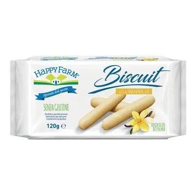 HAPPY FARM BISCUIT VANIGLIA 120 G HAPPY FARM BISCUIT VANIGLIA 120 G