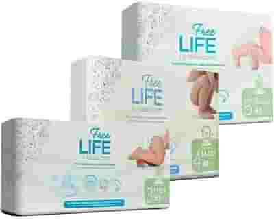 FREELIFE BY BEBECASH MIDI TAGLIA 3 4-9 KG GIROVITA 35-56 CM 52 PEZZI