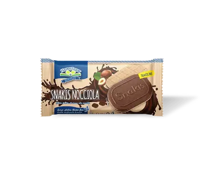 HAPPY FARM BISCOTTO CIALDA RIPIENO DI CREMA NOCCIOLA - SNAKIS NOCCIOLA 104 G HAPPY FARM BISCOTTO CIALDA RIPIENO DI CREMA NOCCIOLA - SNAKIS NOCCIOLA 104 G