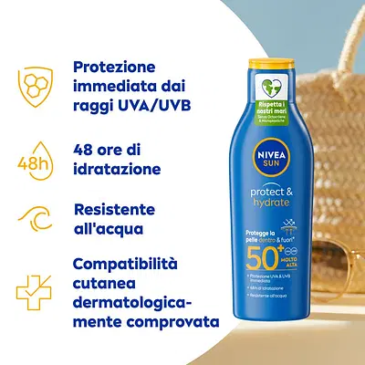 NIVEA SUN PROTECT&HYDRATE LATTE FP50+ MINI 100 ML NIVEA SUN PROTECT&HYDRATE LATTE FP50+ MINI 100 ML