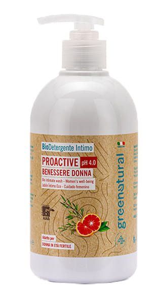 GREENATURAL BIO DETERGENTE INTIMO PROACTIVE PH 4,0 500 ML