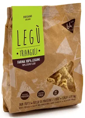 LEGU' SNACK ORIGANO CROCCANTE TRIANGOLINO NON FRITTO 100% LEGUMI ITALIANI 40 G LEGU' SNACK ORIGANO CROCCANTE TRIANGOLINO NON FRITTO 100% LEGUMI ITALIANI 40 G