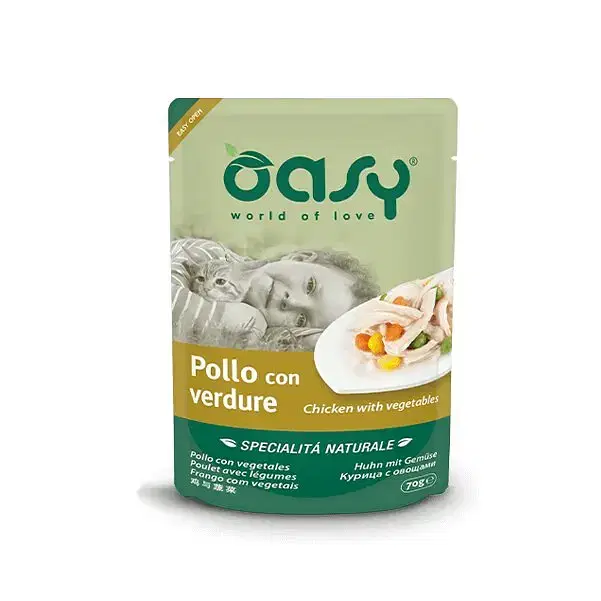 Oasy Wet Cat Pollo Con Verdure 70 G