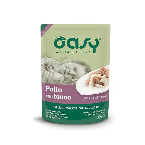 Oasy Wet Cat Pollo Con Tonno 70 G