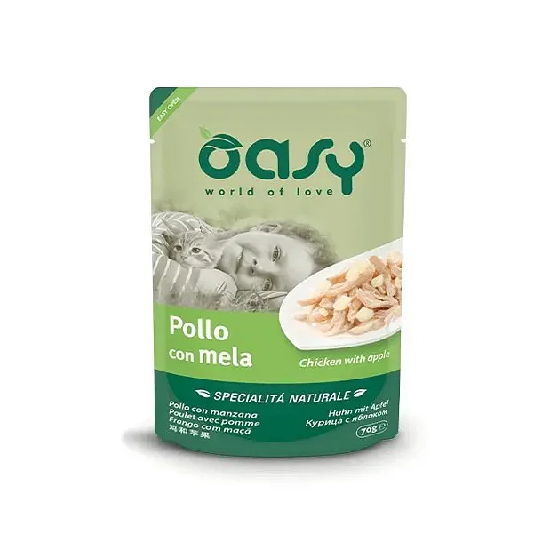 Oasy Wet Cat Pollo Con Mela 70 G