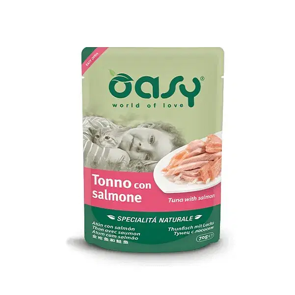 Oasy Wet Cat Tonno Con Salmone 70 G