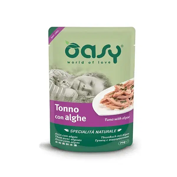 Oasy Wet Cat Tonno Con Alga 70 G