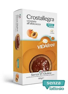 VIDAFREE CROSTALLEGRA ALBICOCCA SENZA LATTOSIO 180 G VIDAFREE CROSTALLEGRA ALBICOCCA SENZA LATTOSIO 180 G